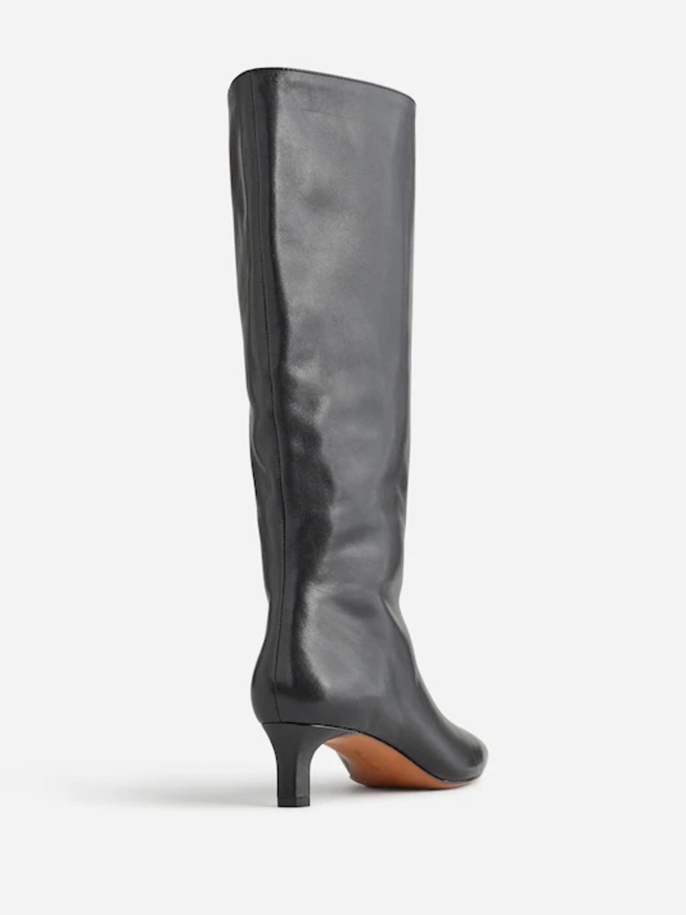 Madewell The Dimes Kitten-Heel Knee-High Boot in Black Leather 8 M $298 NR832 - Picture 4 of 7